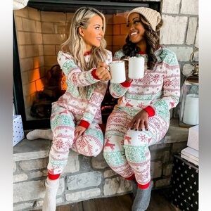 Pink Lily Festive Christmas Holiday Pajama Set